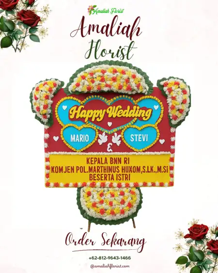 Papan Bunga Pernikahan Ende